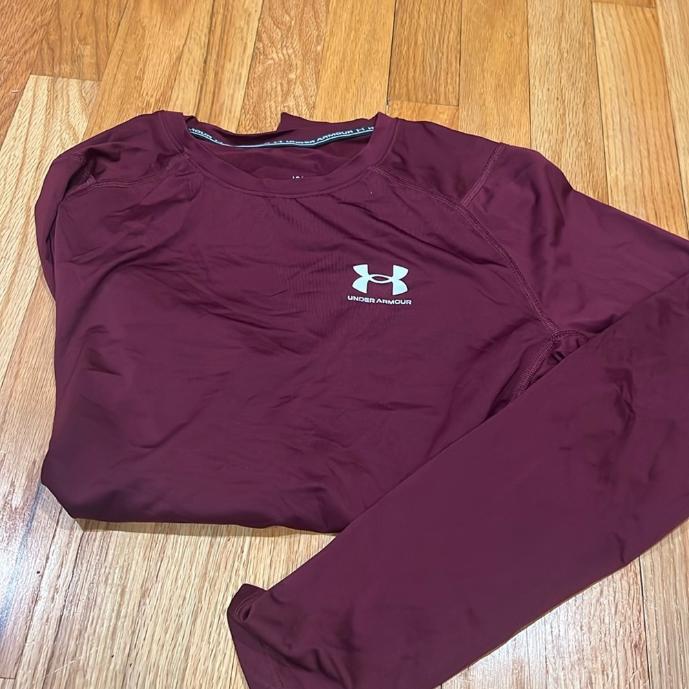 Under Armour UA Men’s Large Garnet Maroon long sleeve heat gear